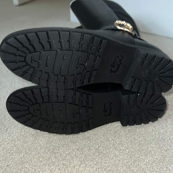 Coach, Farrah black leather riding boot 7 - Picture 5 of 12